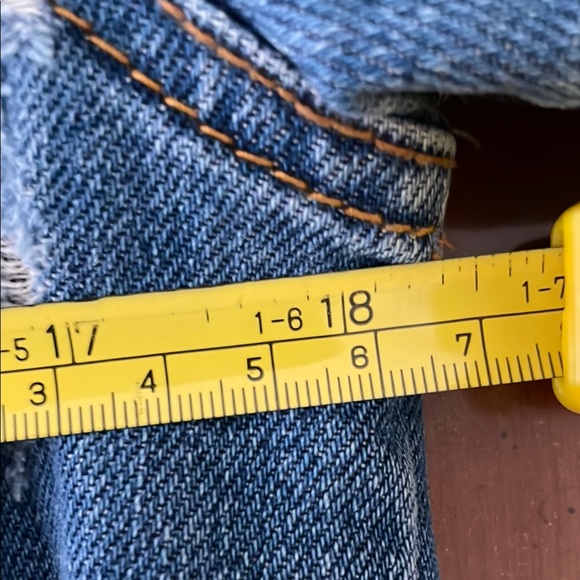 Blue Distressed Jean Jacket Relaxed Fit - Picture 7 of 11